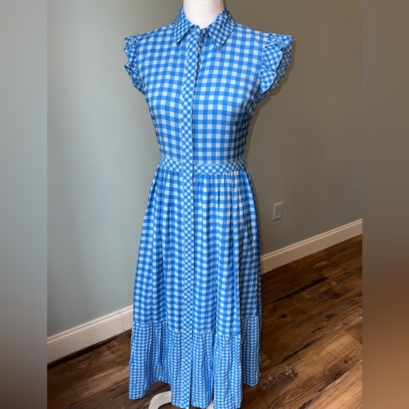 Draper James Flutter Sleeve Patio Shirt Dress Size 0 - Picture 1 of 2